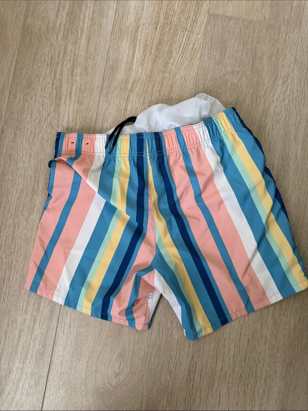 Hollister Men’s Multicolor Pastel Stripe Swim Trunks